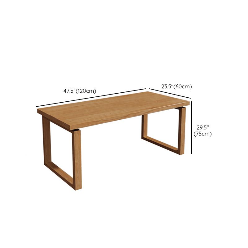 Industrial Dining Room Table Solid Wood Rectangle Dinette Table in Natural