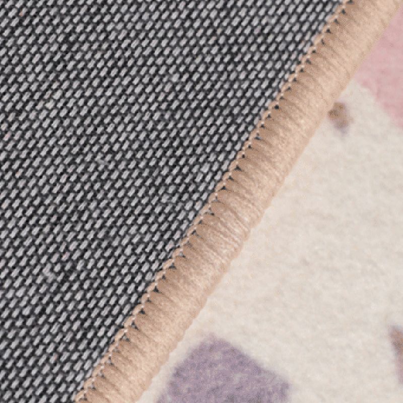 Funky Area Rug Contrast Panel Polyester Carpet Living Room Rug with Non-Slip Backing