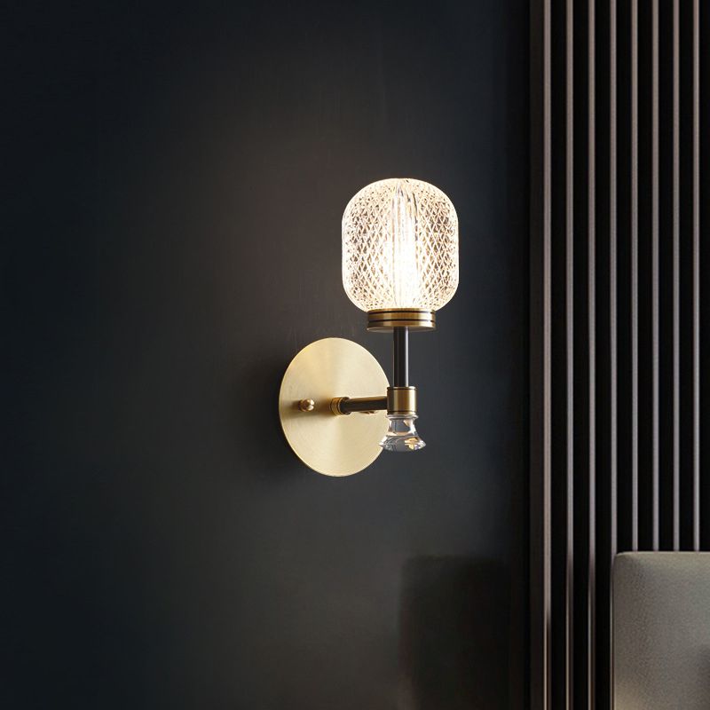 Modern Indoor Decoration Wall Light Up Light Glass Shade Wall Sconce for Bedside