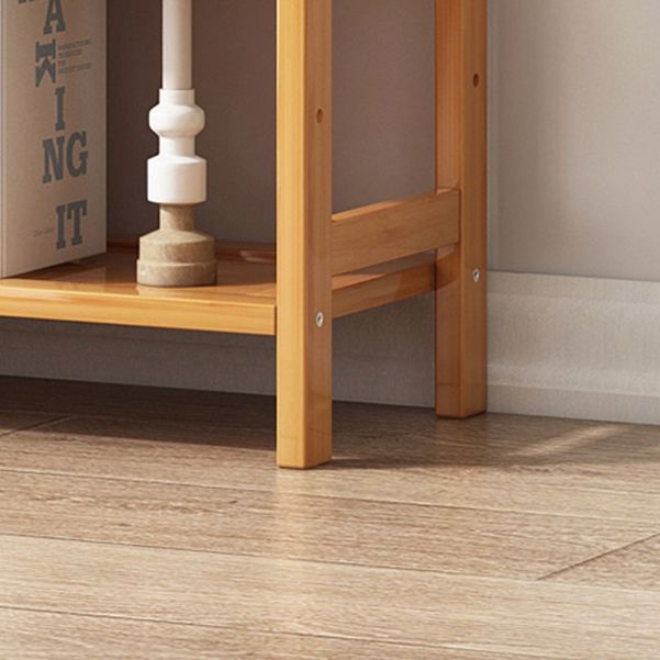 Etagere Bookcase Bamboo Open Back Shelf Bookcase for Study Room