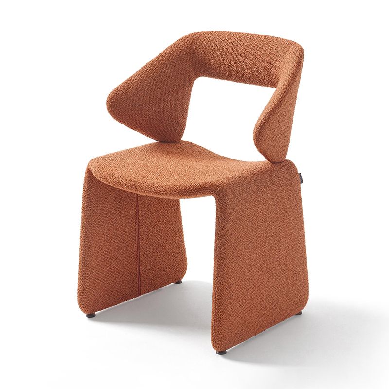 Fabric Dining Chair Designer Style Open Back Dining Arm Chair