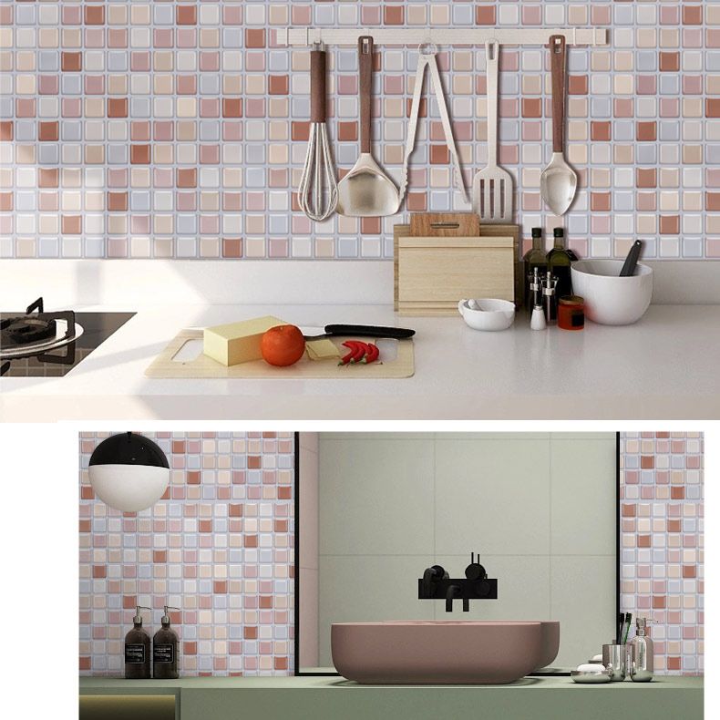 Pvc Tile Peel and Stick Tile Kitchen Waterproof Mosaic Backsplash Wall Tile