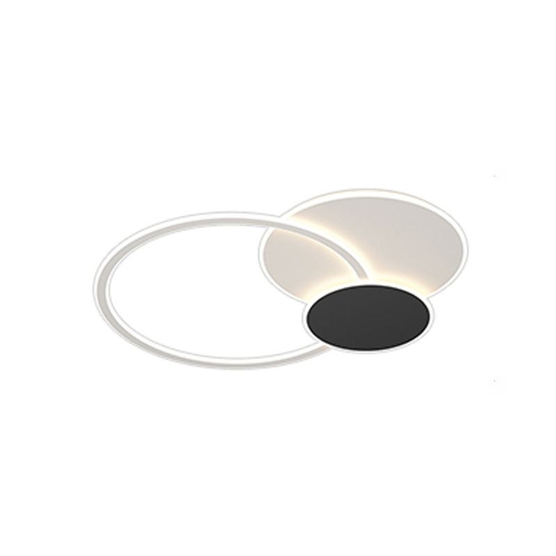 Luminaires encastrés modernes en métal blanc avec abat-jour en silicone