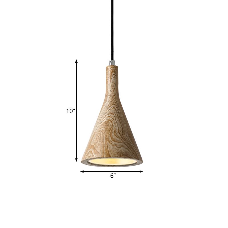 Luz de techo de colgante de trompeta Cemento nórdico 1 claro negro/blanco/marrón Luz colgante