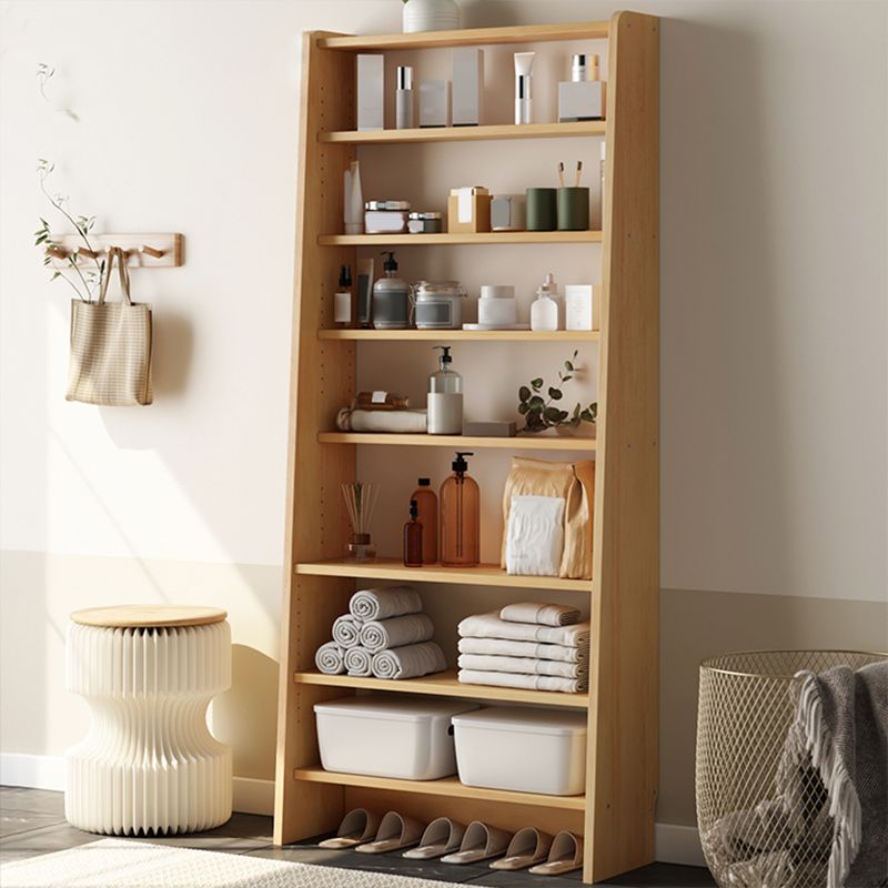 Modern Open Back Bookshelf Wooden Bookcase with Shelves for Study Room