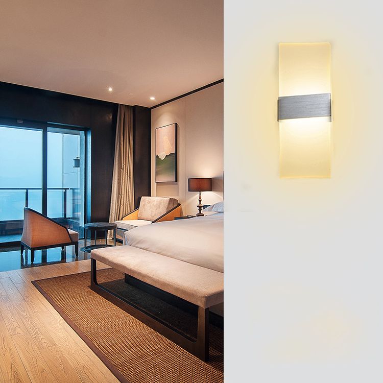 Luces de apliques de pared rectangulares de estilo moderno 1 accesorios de iluminación de pared de luz