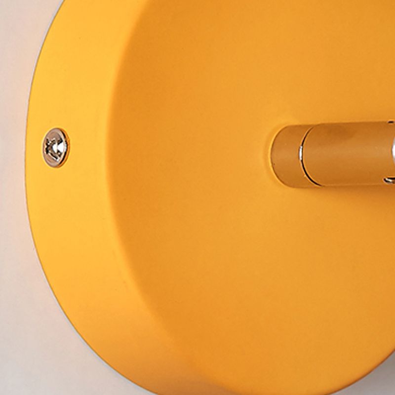 Nordic Metal Wall Light Colorful Single Light Wall Sconce for Living Room
