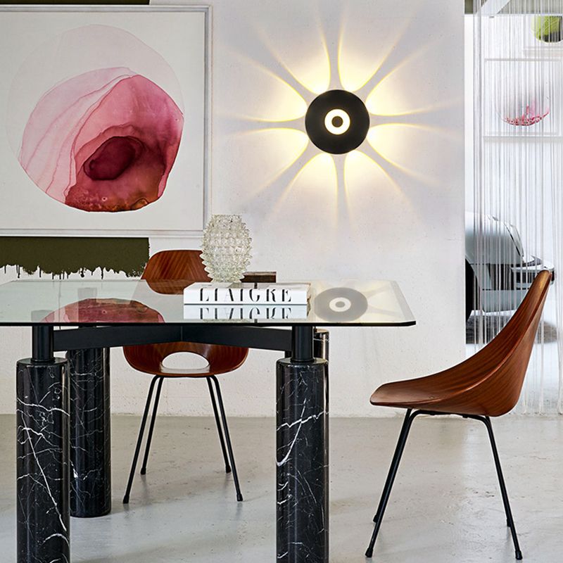 Aravera de pared de LED redonda de pared de aluminio de estilo moderno para al aire libre