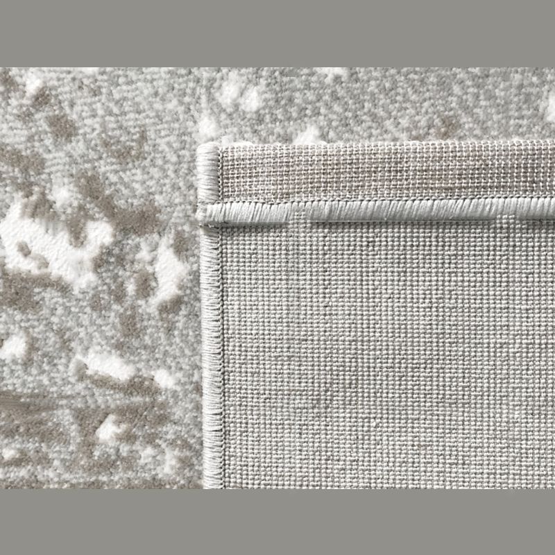 Grey Tone Eclectic Rug Polyester Carpet Mottled Effect Indoor Rug Non-Slip Backing for Living Room