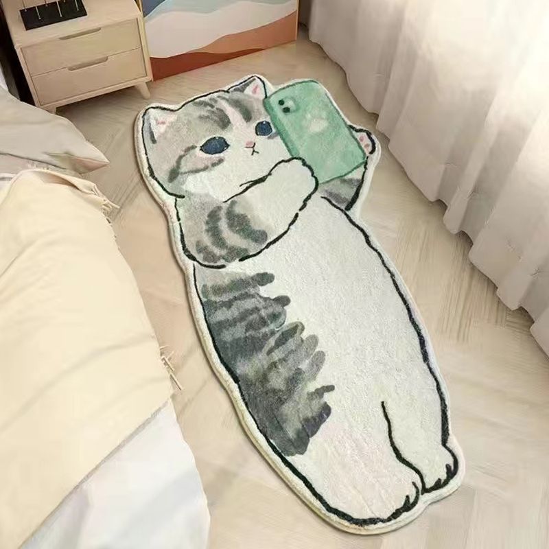 Novelty Contemporary Polyster Animal Printed Living Room Non-Slip Backing Area Rug