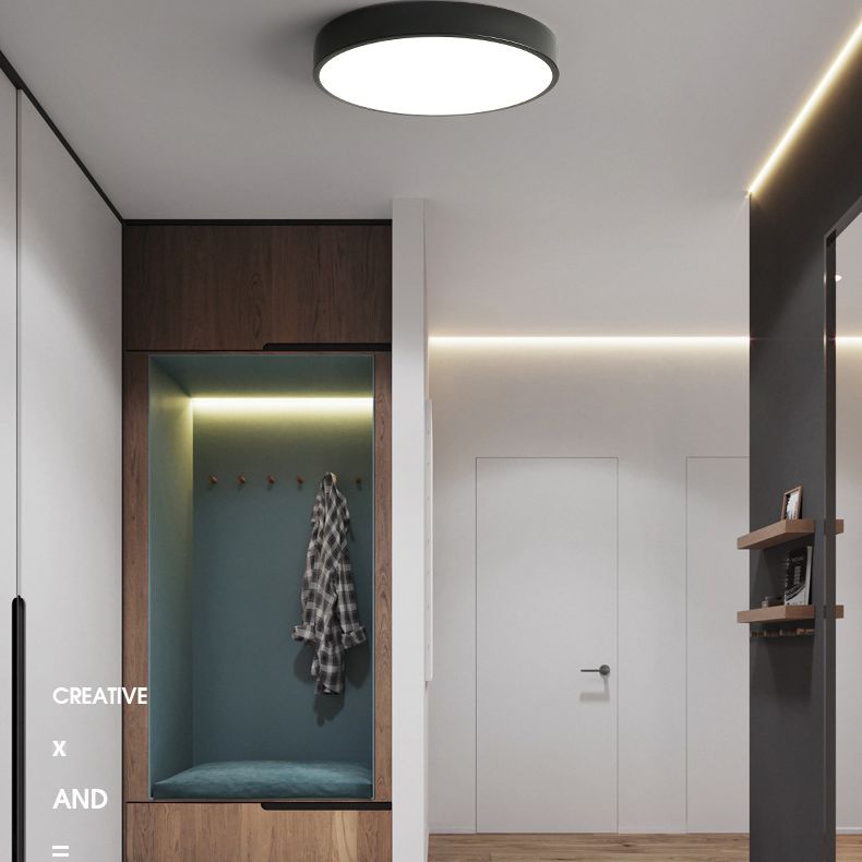 Plafonnier LED rond en acrylique, luminaire de Style nordique simple, pour couloir d'entrée