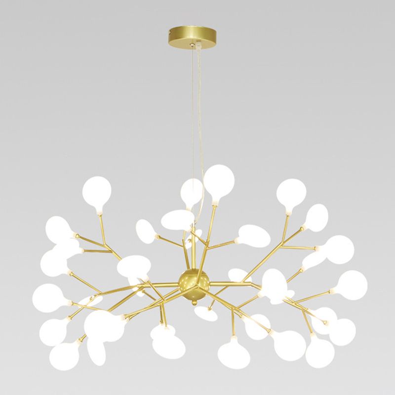 Metal Unique Shape Chandelier Light Modern Style Multi Light Hanging Lamp for Bedroom