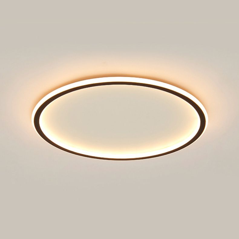 Black Circle Flush Ceiling Light Fixture Nordic Style LED Metal Flush Mount Light