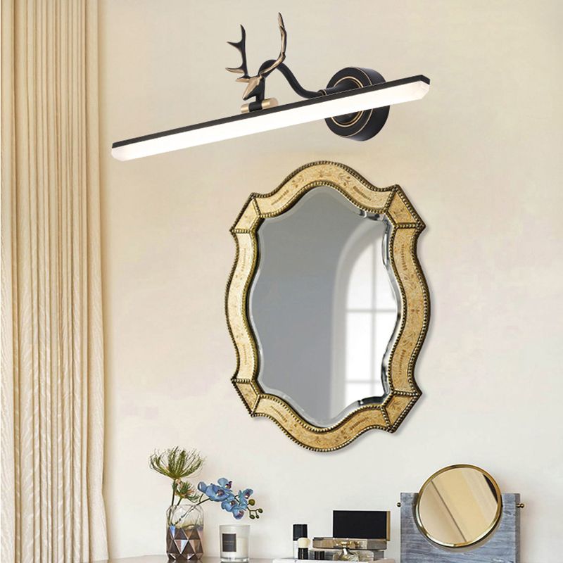 Linear Shape Modern Style Vanity Light Metal 1-Light LED Mirror Light for Bathroom