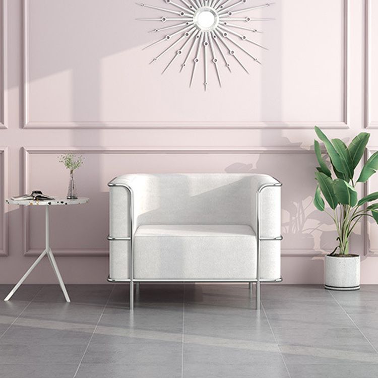 Tight Back Settee Stain Resistant Solid Color Sofa for Living Room