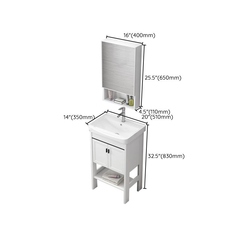 Freestanding Bathroom Sink Vanity Glam Single-Sink Bathroom Vanity