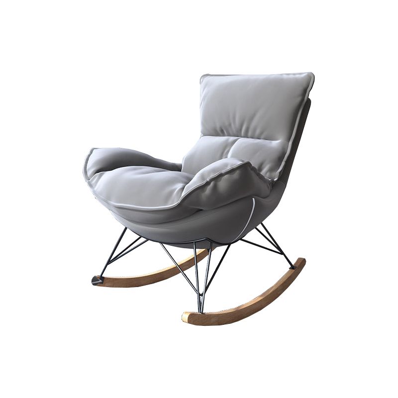 Contemporary Rocking Chair Solid Wood Rocker Chair with with Seat Cushion