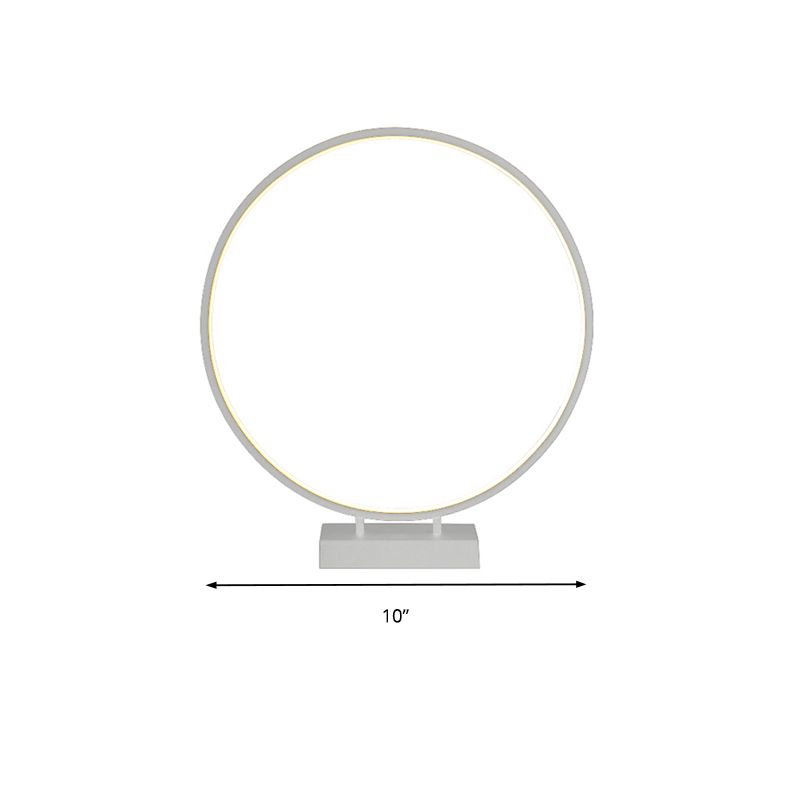 10 "/12"/16 "Diamatura Diamatura Dank Simplicity LED acrilico a LED singola Light Black/White Table Light in luce calda/bianca