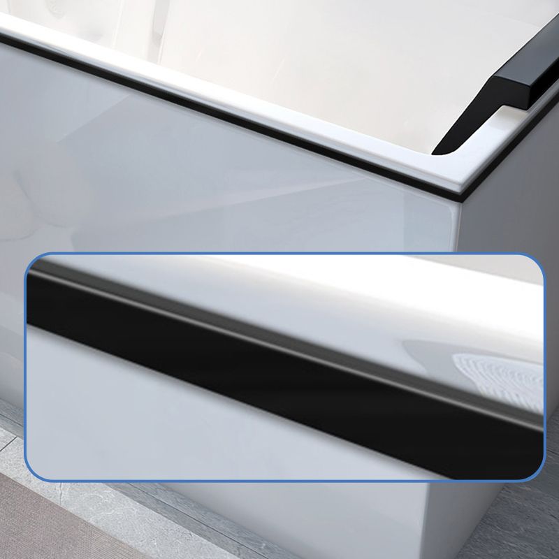 Freestanding Acrylic Bathtub Modern Stand Alone Soaking Tub with Slotted Overflow Drain