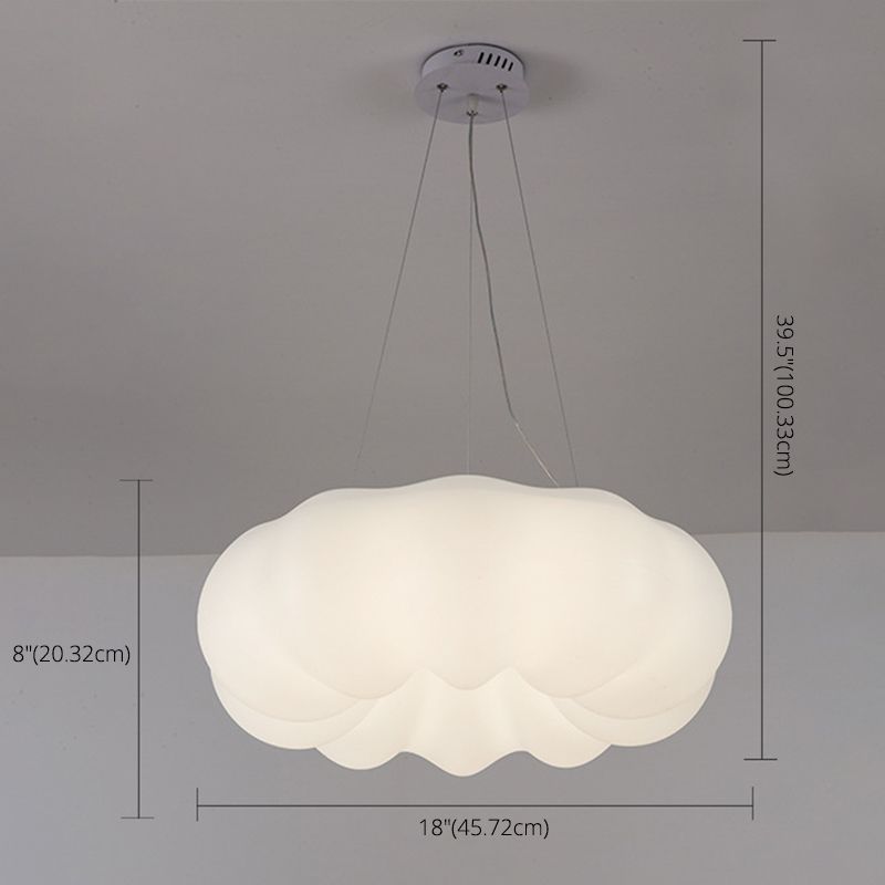 Nordic Minimalist Cloud Chandelier Lamp Resin Hanging Pendant Lights for Living Room