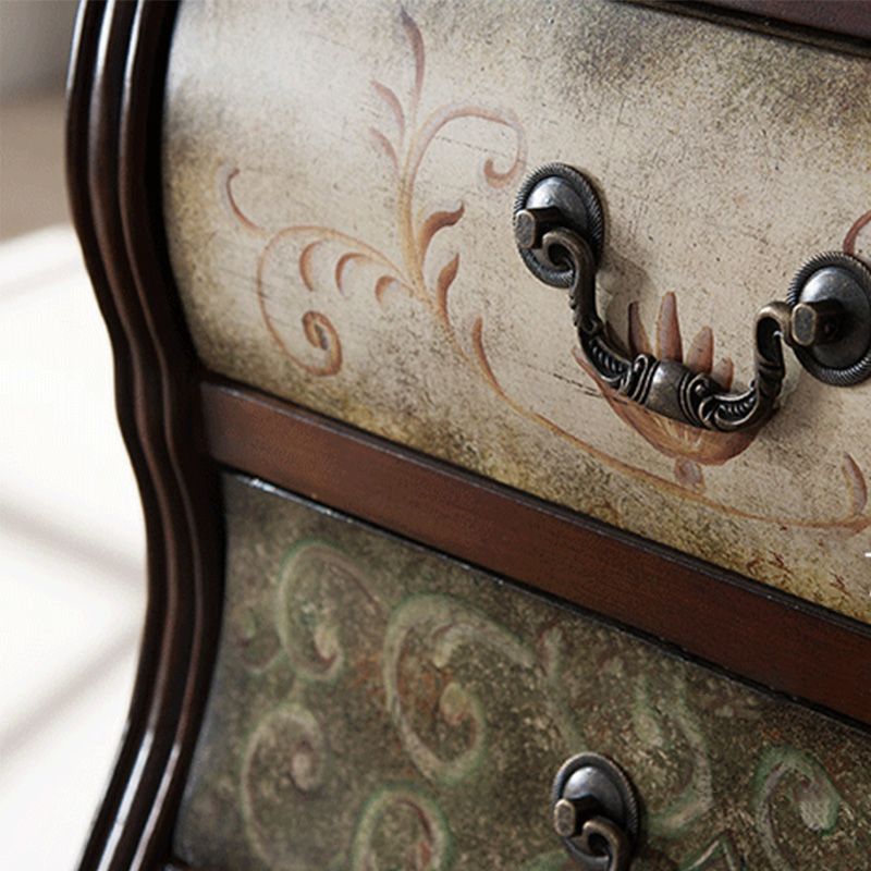 Traditional Style Storage Chest Vertical Solid Wood Storage Chest Dresser for Bedroom
