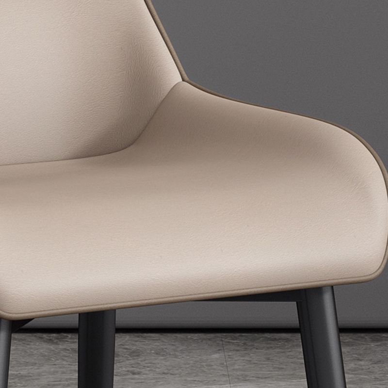 Modern Style Dining Chair Arm Dining Chair with Metal Legs for Kitchen
