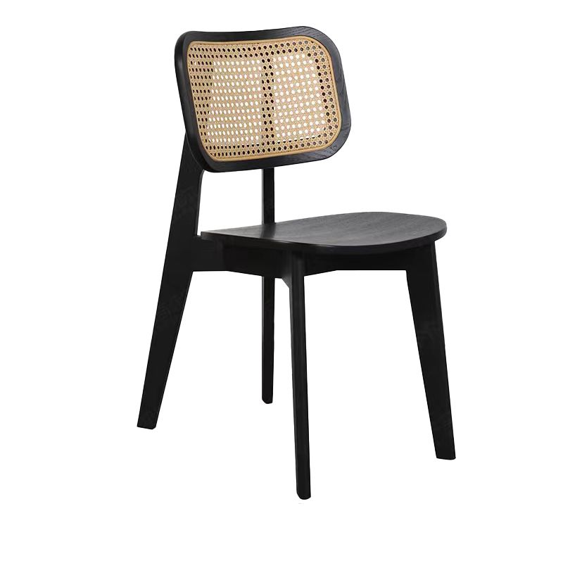 Industrial Solid Wood Armless Chair Kitchen Dining Side Chair