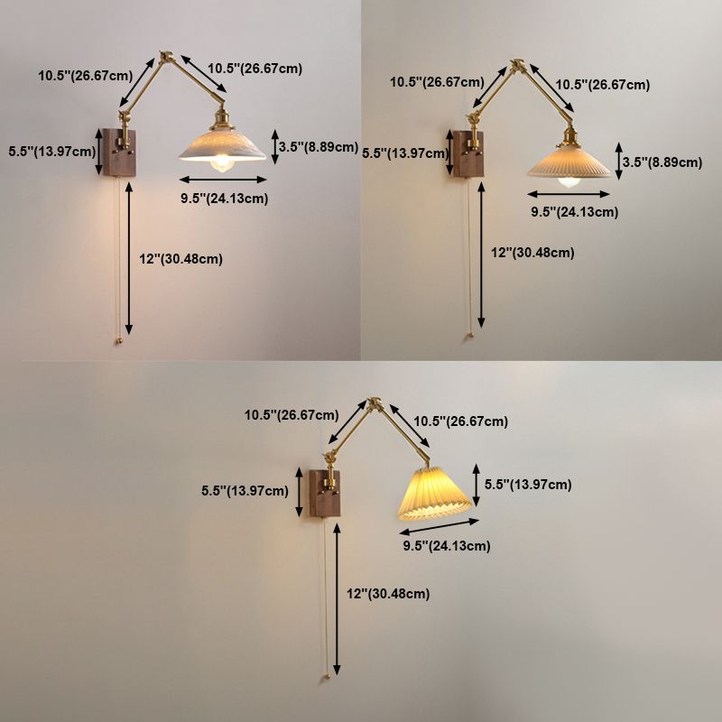Retractable Arm Wall Sconce Modern Style Simple Wall Mount Lamp for Living Room