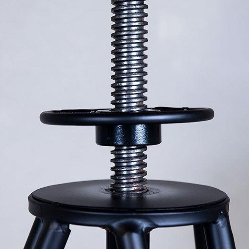 Industrial Adjustable Height Bar Stool Metal Counter-height Stool for Kitchen