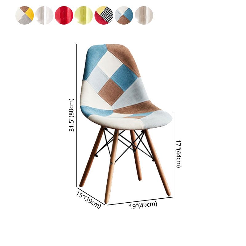 Sedia sala da pranzo scandinava in legno sedia laterale solido