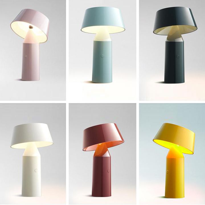 Modern Style Tower Shape Table Light Metal 1 Light Nightstand Lamps for Bedside
