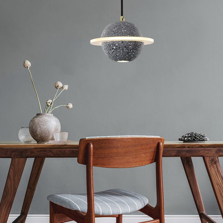 Planet Nordic Planet Pendant Ciment 1-Head Room Dustal Small Sanging Pendant Light