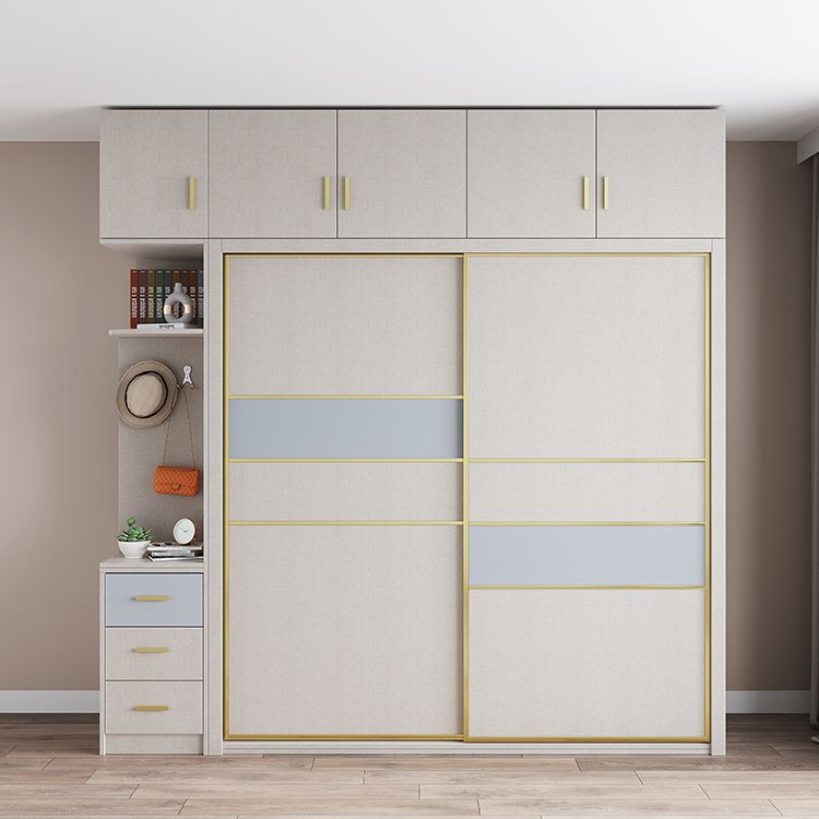 Sliding Wardrobe Closet with Shelves Contemporary Wardrobe Cabinet