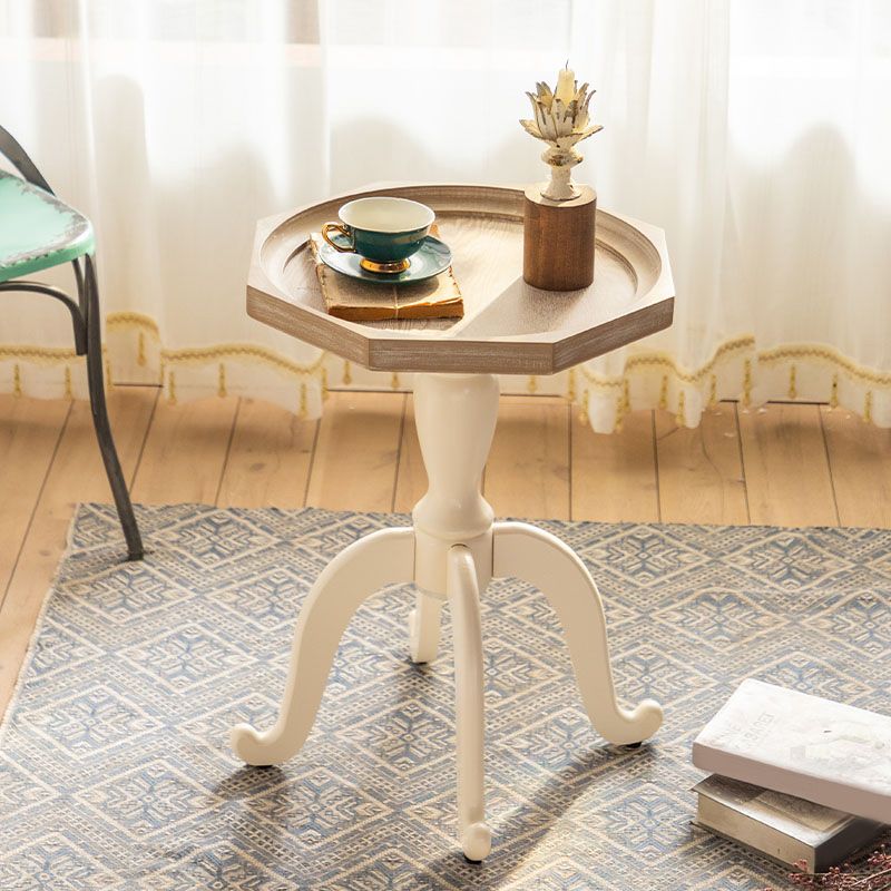 French Country Wooden Cocktail Table Distressed Coffee Table for Home