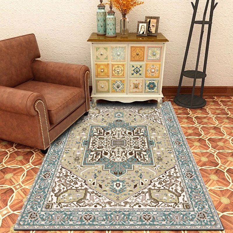 Persianer geometrischer Muster Teppich Multikolored Synthetics Fläche Teppich nicht rutschfestige Unterstützung Easy Care Indoor Teppich für Dekor