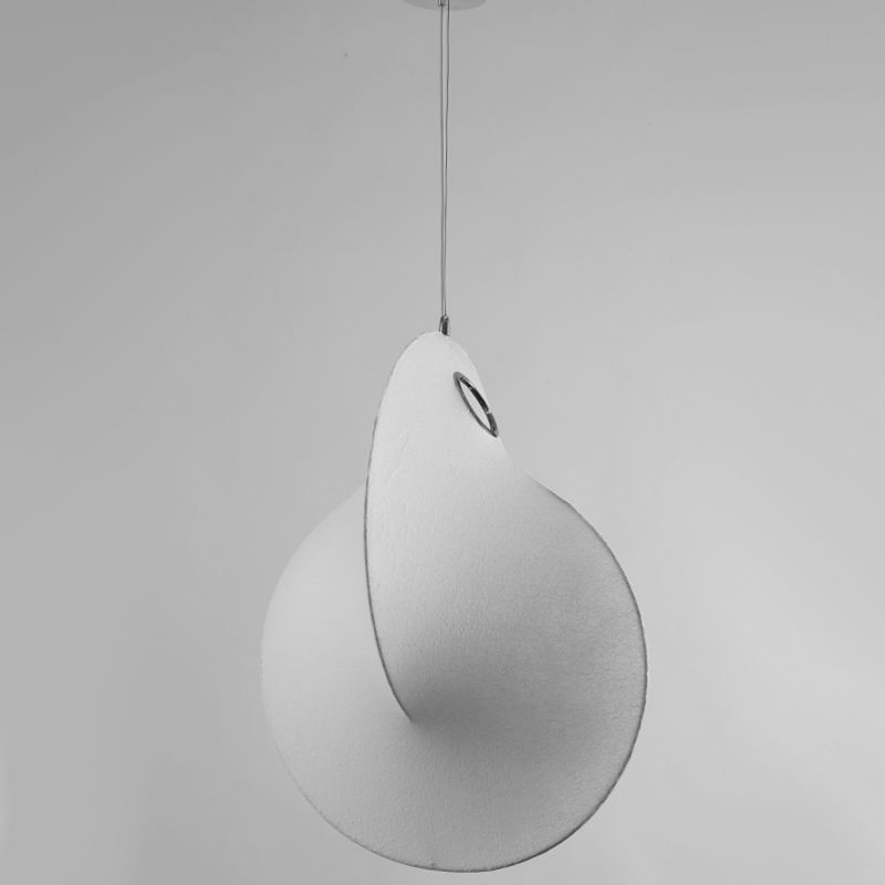 Blanc 1-Light moderne simplicité kit de lampe suspendue Pendentif en soie pour chambre à coucher