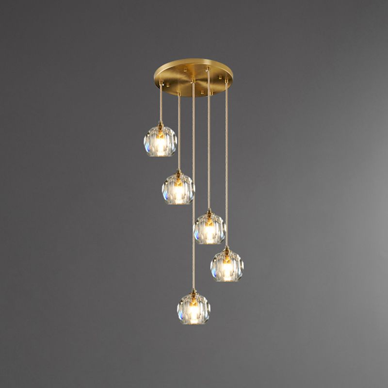 Crystal Chandelier Lighting Modern Simple Style Pendant Lighting for Bedroom Bedside