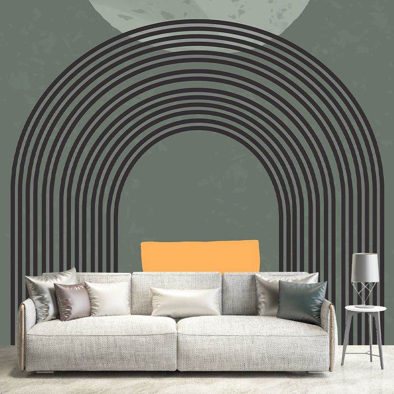 Illustration Art Pattern Mildew Wall Mural Horizontalt for Living Room