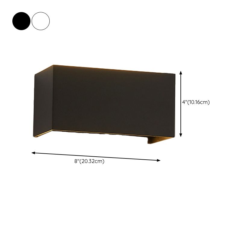 Square Shape Wall Lamp Modern LED Wall Mount Lamp with Aluminum Shade for Garden