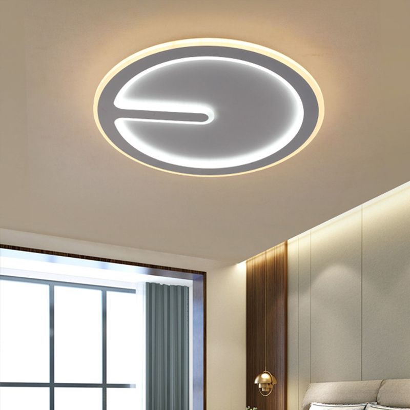 16"/19,5" W Acryluhr Deckeneinbauleuchte Simplicity Weiße LED-Einbauleuchte mit warmem/weißem Licht für Schlafzimmer