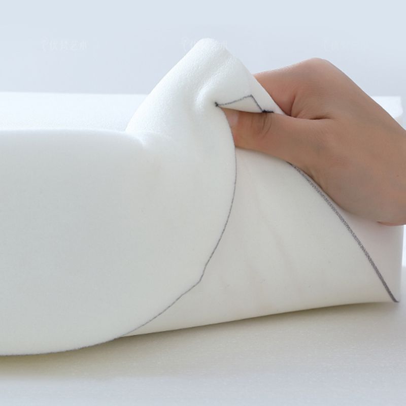 Modern Fabric Sectional with Bolster Pillows 31.5" Tall White L-shape Sectional