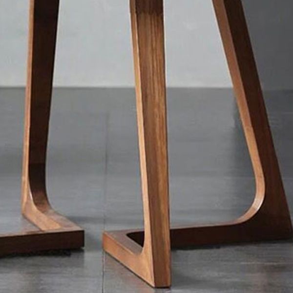 Contemporary 1/2/4 Pieces Furniture Round Solid Wood Dining Set in Brown