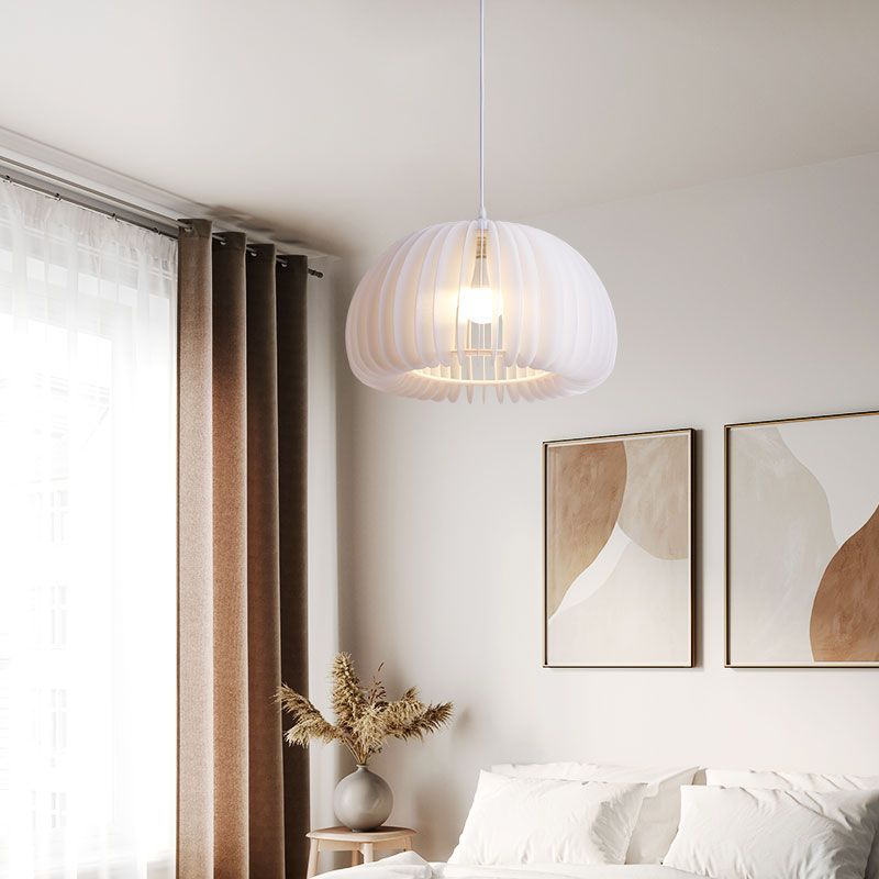 Forme de citrouille de style moderne Hanging Sconce Metal 1 Pendante lumineuse pour salle à manger