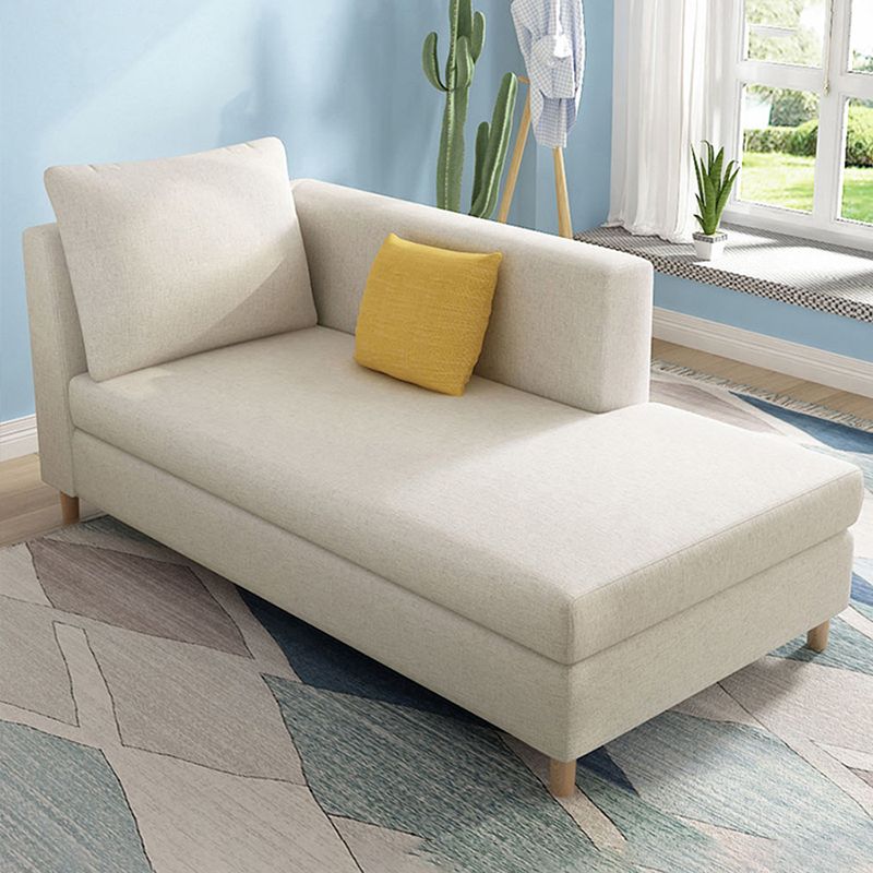 Solid Color Chaise Lounge Chair Square Arm Chaise for Bedroom