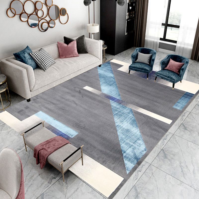 Gold Modern Area Carpet Polypropylene Graphic Carpet Washable Carpet for Living Room