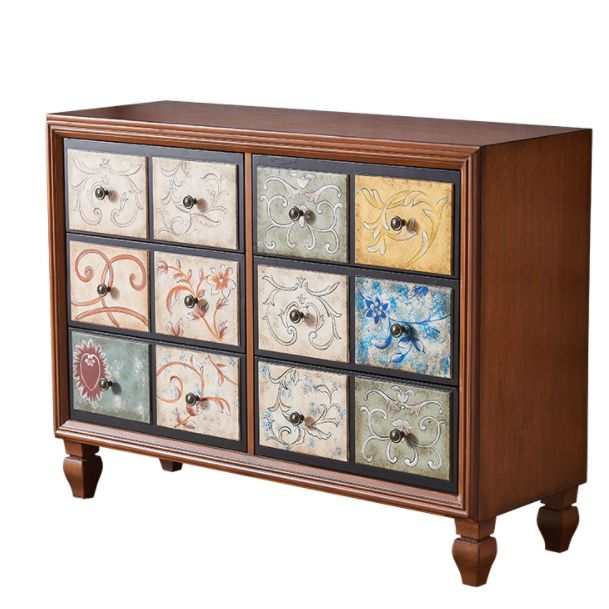 Traditional Storage Chest Solid Wood Storage Chest Dresser with 3/4/6 Drawers