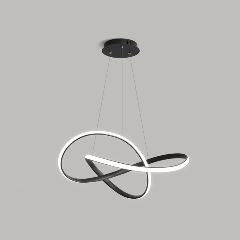 Contemporary Curved Chandelier Lights Metal 1 Light Chandelier Pendant Light