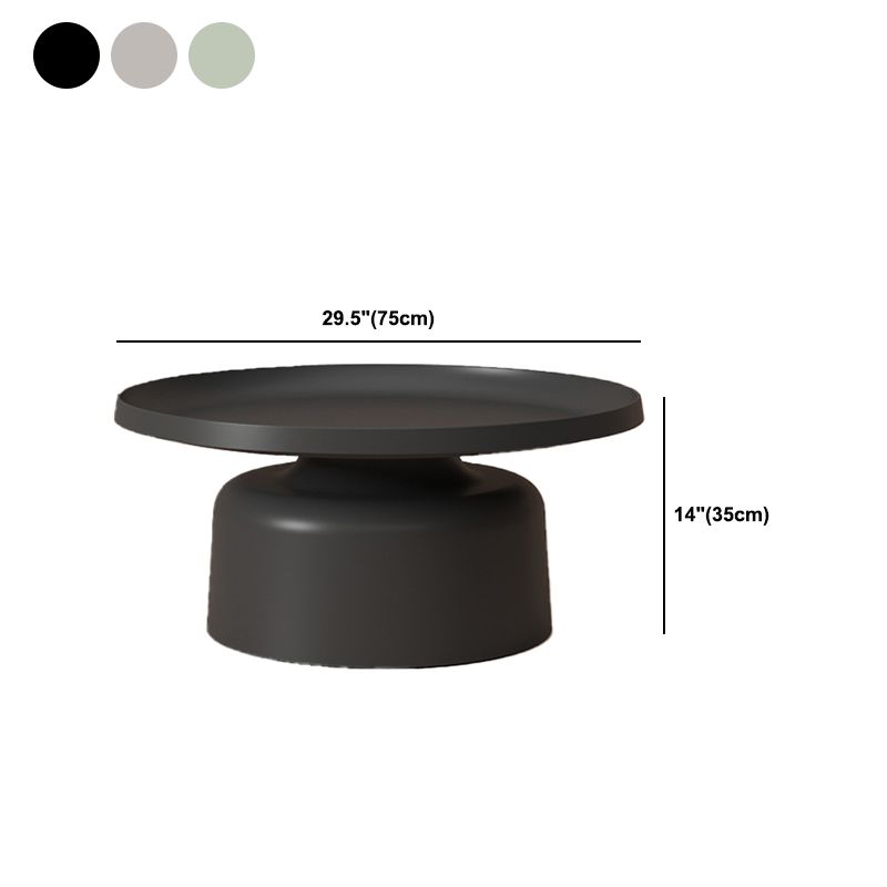 Metal Minimalist Cocktail Table Round Coffee Table for Living Room