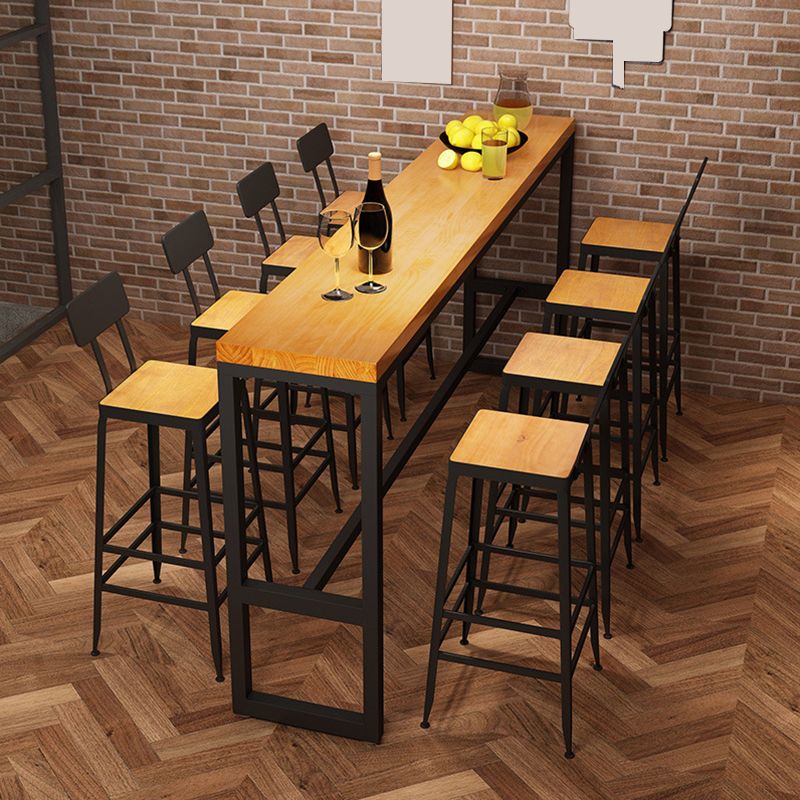 Solid Wood Bar Table Bar Height Contemporary Bar Height Pub Table for Indoor