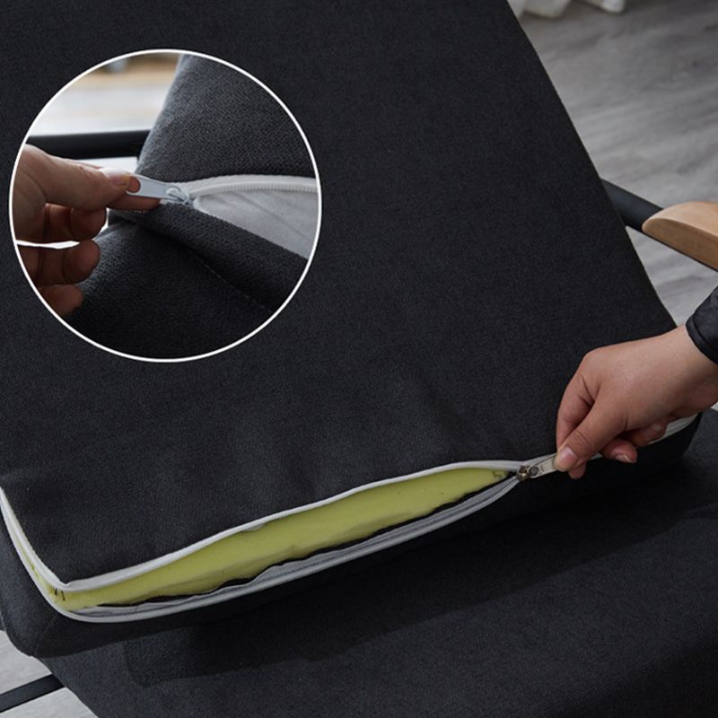 31.4"H Faux Leather/Cotton Blend Square Arm Sofa for Living Room